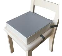 Siège rehausseur pour table pour enfant, siège rehausseur en éponge haute densité 50D avec housse amovible et lavable, gris pour tout-petit