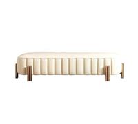 Siège rembourré Tabouret de Bout lit en Cuir Luxe léger Italien, Haut Gamme Moderne Tabouret