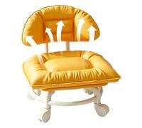 Siège roulant bas avec support dorsal : le tabouret bas roulant avec | Tabouret de mécanicien mobile, siège roulant rembourré épais | Roulettes silencieuses non marquantes pour le nettoyage de