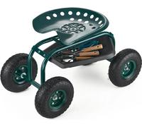 Siège roulant de jardin mobile - Roues tout-terrain - Dimensions : 800x487x460/540mm - Aide pratique dans le jardin - Travailler sans se faire mal au dos