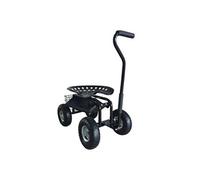 Siege roulant pour jardin noir AG22 Rolling Garden Seat Black