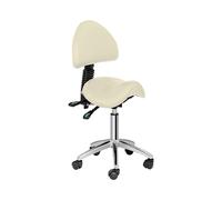 Siège-selle avec dossier - 550-690 mm - 150 kg - Beige | physa