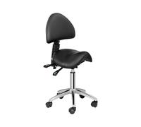 Siège-selle avec dossier - 550-690 mm - 150 kg - Noir | physa