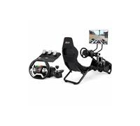 Siège simulateur de course Amstrad RACING-DRIFT + volant, pédales, levier & support écran jusqu'à 40″