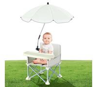 Siège surélevé pliable de voyage, siège surélevé pliable | Siège surélevé confort avec plateau | Support de siège portable avec parasols et table basse avec plateau pour bébé d'âge