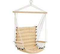 Siège suspendu Bariloche avec accoudoirs capacité de charge jusqu'à 100 kg beige [en.casa] Beige G