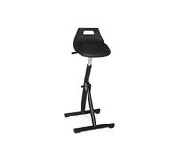 hjh OFFICE 665150 Tabouret Technique, appuie-Fesses Top Work 31 Noir, siège en polyuréthane à Usage Universel, réglable en Hauteur, piètement Robuste en Noir, Facile d'entretien