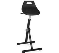 hjh OFFICE 665150 Tabouret Technique, appuie-Fesses Top Work 31 Noir, siège en polyuréthane à Usage Universel, réglable en Hauteur, piètement Robuste en Noir, Facile d'entretien