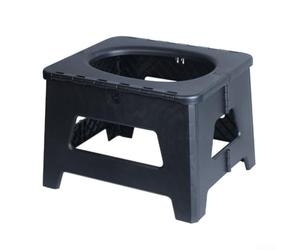 Siège Toilette Pliable pour Caravane et pour Road Trip Siège | Charge pour statique 100kg, structure stable, pieds antidérapants, sécurité maximale, adultes et enfants(Small Black)