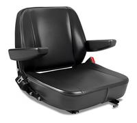 Siège universel pour chariot élévateur, siège de tracteur avec micro-interrupteur, dossier réglable, accoudoirs et ceinture de sécurité, compatible avec tracteur, tondeuse, mini chargeuse