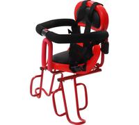 Siège vélo arrière pour enfant, rembourrage confortable, ceinture de sécurité, rouge