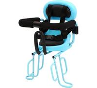 Siège vélo bébé, siège vélo Enfant Confort avec Ceinture de sécurité, Supports Repose-Pieds et Garde-Corps en U, sièges sécurisés pour Enfants à partir de 6 Mois, Wathet