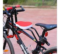 Siege Velo Enfant Avant | Sécurité Siège de Vélo Avant avec Accoudoir et Pédale | Siège Avant Coussin de Selle pour Enfant de 2 à 6 Ans, Max 50KG (Red)