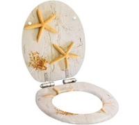 vidaXL Siège WC MDF Couvercle à fermeture en douceur étoile de mer