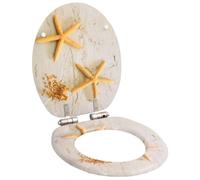 Siège WC MDF Couvercle à Fermeture en Douceur Étoile de Mer Cuvette vidaXL