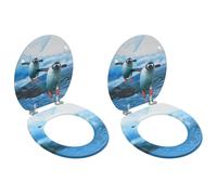 Siège WC MDF Couvercle à Fermeture en Douceur Étoile de Mer Cuvette vidaXL