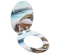 Toiletbril met deksel schelp MDF143925