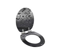 vidaXL Siège WC MDF Couvercle à fermeture en douceur Gouttes d'eau