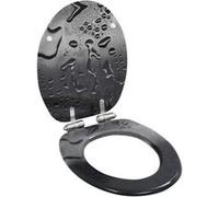 vidaXL Siège WC MDF Couvercle à fermeture en douceur Gouttes d'eau