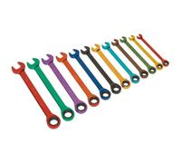 Siegen S01075 Clé Mixte à Cliquet Set 12pc Multicolore Métrique