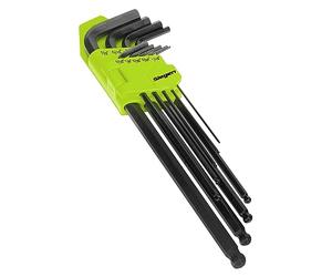 Siegen S01099 Ball-end de clés mâles 9 pièces Extra long Imperial