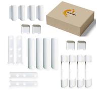 Siegenia Lot de 4 caches de fenêtre en PVC et PVC pour porte FAVORIT KF3 EB, EL O, EL U, S, W KF, Blanc, 4 Stk.