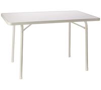 Sieger 120/W Table de Jardin Rectangulaire Acier Blanc 115 x 70 x 72 cm
