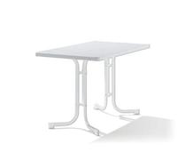 Sieger 133/W Table de Jardin Acier Blanc 115 x 70 x 72 cm