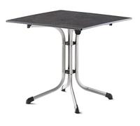 Sieger 3130-50 Boulevard Table Pliante avec Plateau vivodur/Structure en Acier Graphite/Ardoise Anthracite 80 x 80 cm