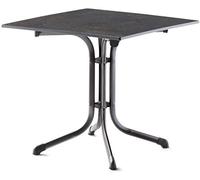Sieger 3130-55 Boulevard Table Pliante avec Plateau vivodur/Structure en Acier Gris Fer et Ardoise Anthracite 80 x 80 cm