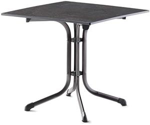 Sieger 3130-55 Boulevard Table Pliante avec Plateau vivodur/Structure en Acier Gris Fer et Ardoise Anthracite 80 x 80 cm