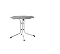 SIEGER Boulevard Table Pliante avec Plateau Polytec® Dimensions du Plateau : env. 85 cm Ø
