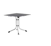 SIEGER Table Pliante Boulevard avec Plaque Polytec, Plusieurs matériaux, Graphite/Ardoise Anthracite