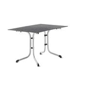 SIEGER Table Pliante Boulevard avec Plaque Polytec, Plusieurs matériaux, Graphite/Ardoise Anthracite