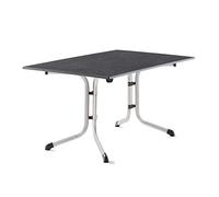 Table pliante 140 x 90 cm, plateau Vivodur® anthracite, structure gris clair