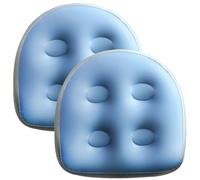 Sièges à Bain à remous, 2 pcs de Booster Gonflable 18.5x14.6x5,9 '' Spa et Dossier Souge de Bain à remous Gonflable avec siège de Bain à remous en PVC PVC Booster Silat pour Adultes, Bleu
