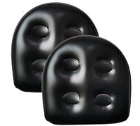 Sièges à bain à remous, 2pcs Silaire de booster gonflable 18.5x14.6x5,9 '' Spa et dos Soupt de bain à remous gonflable avec siège de bain à remous en pvc Silaire de booster pour les adultes, noir