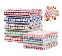 Sièges à thé de cuisine-10 pièces de serviettes en coton de style pillage de farine, facile d'entretien et absorbantes | Serviettes sèches pour cuisine, famille, bar ou épicerie fine, serviettes