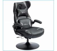 Sièges &amp Chaises - Vinsetto - Chaise Gaming Ergonomique avec Haut-parleurs Bluetooth, Réglable - Gris