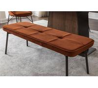 Sièges Banc Banc en bois rembourré Tissu Moderne Orange Nouveau