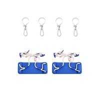 vidaXL Sièges de balançoire avec cordes 91117 – 2 pcs, enfants 3 ans et plus – Bleu