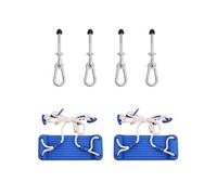 Sièges De Balançoire Avec Pierres D'escalade 2 Pcs Bleu Pe