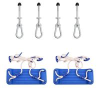 Sièges de Balançoire avec Pierres d'Escalade Jouets Jardin 2 pcs Bleu PE vidaXL