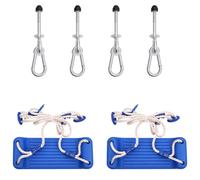 Sièges de Balançoire avec Pierres d'Escalade Jouets Jardin 2 pcs Bleu PE vidaXL