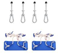 Sièges de balançoire - vidaXL - Lot de 2 - Bleu - PE - Cordes réglables