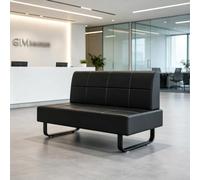 Sièges de hall d'accueil modernes bancs desalle d'attente siègesrembourrés | Mobilier de hall d'accueil à structure métallique chaises d'accueil pour visiteurs capacité de charge de 300 kg(59.1in/150cm)
