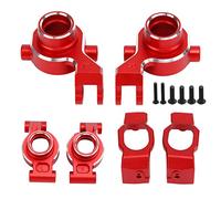 Sièges d'essieu arrière et porte - fusée C en alliage d'aluminium pour voiture RC MAXX 2.0 1/10, réduction de friction - montage facile, haute durabilité pour performances opti (Rouge)