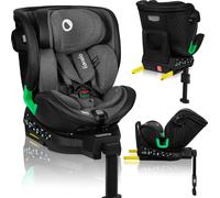 LIONELO Harmony I-SIZE Siège auto pivotant à 360° pour enfants de 40 à 150 cm, montage avec ISOFIX + pied stabilisateur, appuie-tête et dossier réglables, insert de réduction Dri-Seat (Grey Graphite)