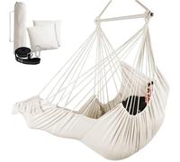 Sièges Suspendus Chaise Suspendue Hamac 2 Oreillers Inclus,Barre Écarteur Durable Suspendue En Coton Doux Armure Poche Latéra[N179]