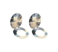 Sièges WC et couvercle à fermeture en douceur 2 pcs MDF Plage